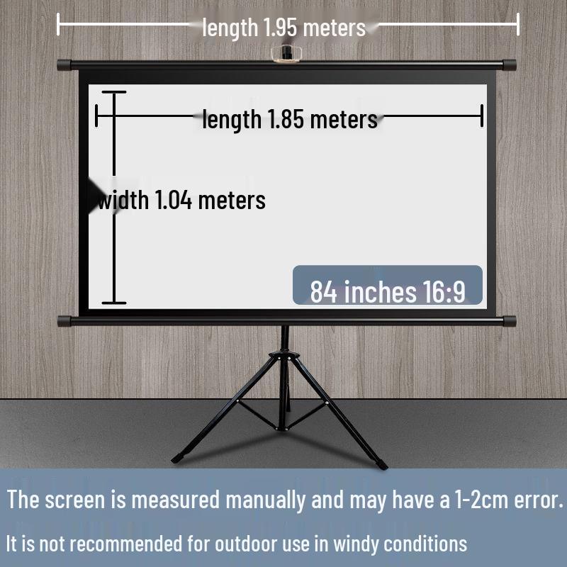 Portable No-Drill Floor Bracket Outdoor Projector Screen