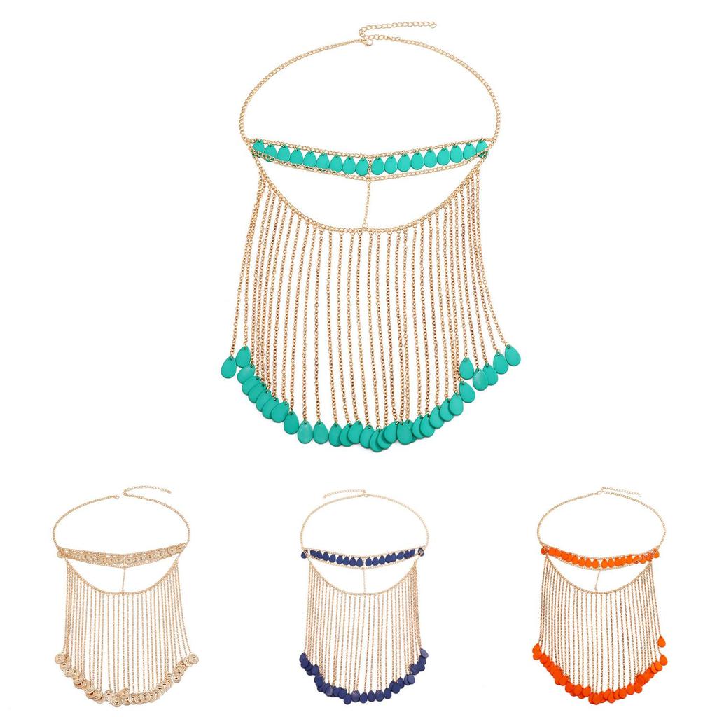 Modern European Headwear With Metal Coins And Tassels For Party Decor