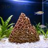 Saltwater Tank Ornament Aquarium Mountain Shrimp Hide, 3D Printed Hollow Mountain, Small Fish Landscaping Supplies Hideout Cave, Shelter for Betta
