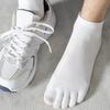 Cotton Men's Five Finger Socks Ankle Hosiery Toe Separated Socks Male Mesh Five Toes Socks  Sports