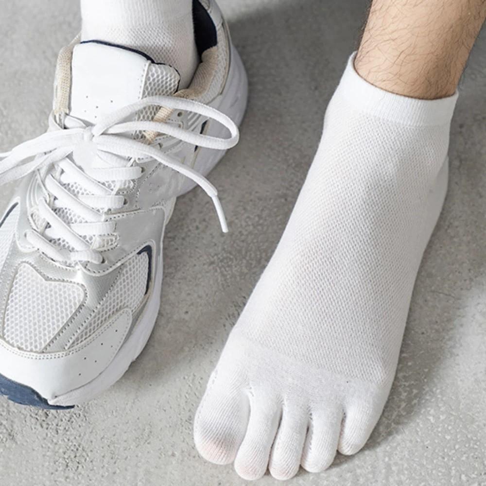 Cotton Men's Five Finger Socks Ankle Hosiery Toe Separated Socks Male Mesh Five Toes Socks  Sports