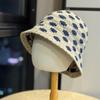 New Wool Hat Women's Winter Warm Polka Dot Knitted Hat Casual Face Small Bucket Hat Big Head Cold Hat