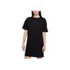 Nike Casual Loose Soft Comfortable Breathable Round Neck Short Sleeve Dress Women Dresses Black DM4664-010
