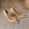 6-Pointed stiletto high heels women's new patent leather side empty high heels single shoes