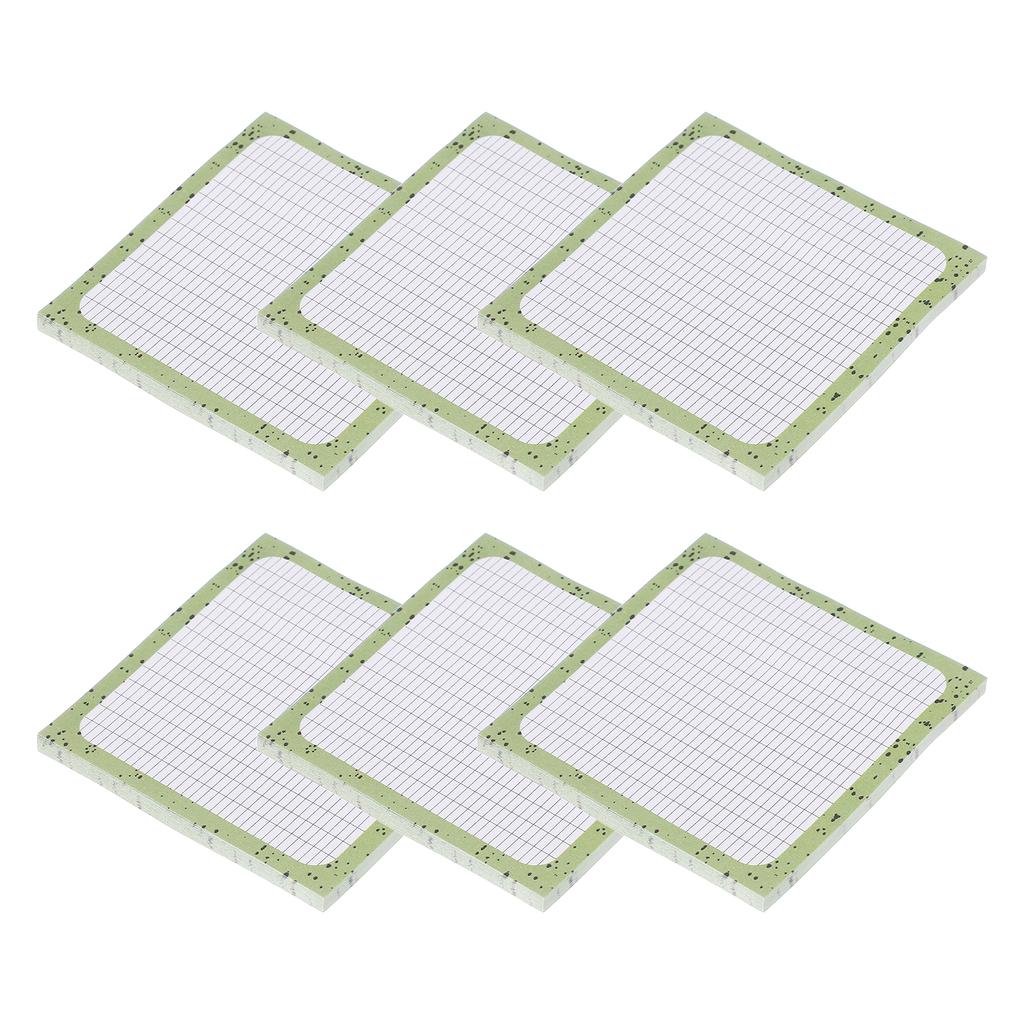 6/12Packs Cute Sticky Notes 75x75mm 50Sheets/Pack Sticky Notes Self-Stick Notes Pads with Lines Office Message Stickers 4Colors