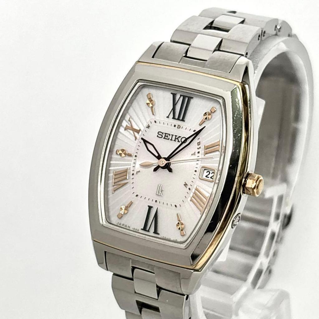 Used Seiko Lukia Titanium Lightweight Roman Solar Radio Controlled Watch