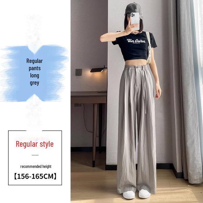 

Женские брюки с высокой талией и широкими штанинами на весну/лето: Легкая, фактурная, повседневная льняная смесь в японском стиле 2X Large серый