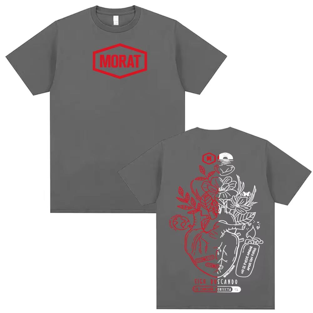 Rockband Morat Album Grafik Bedrucktes T-Shirt Herren Damen Hip Hop Vintage Trendige T-Shirts Rundhals Baumwolle Kurzarm T-Shirt