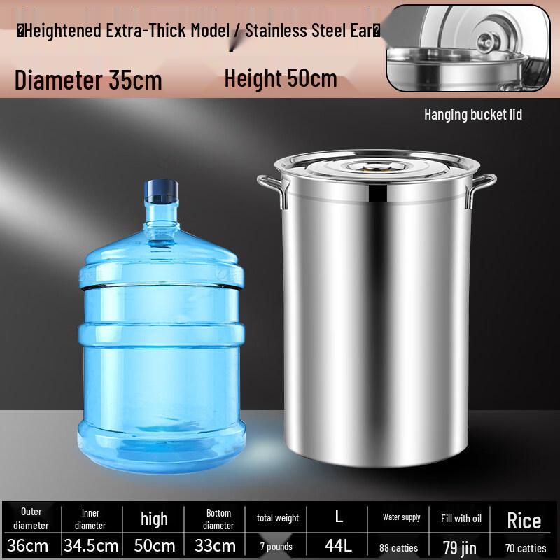JPHZNB Stainless Steel Deep Soup Pot with Lid