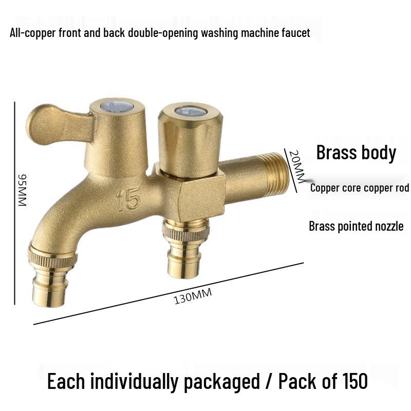 Dual-Outlet 4-Point Washing Machine Faucet with Household Switch