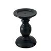 huaqianguhh Vintage Candle Holder, Black Matte Pillar Holders, Metal Heat-Resistant Stand for Scented Candles And Tealights, Retro Candlestick Dining