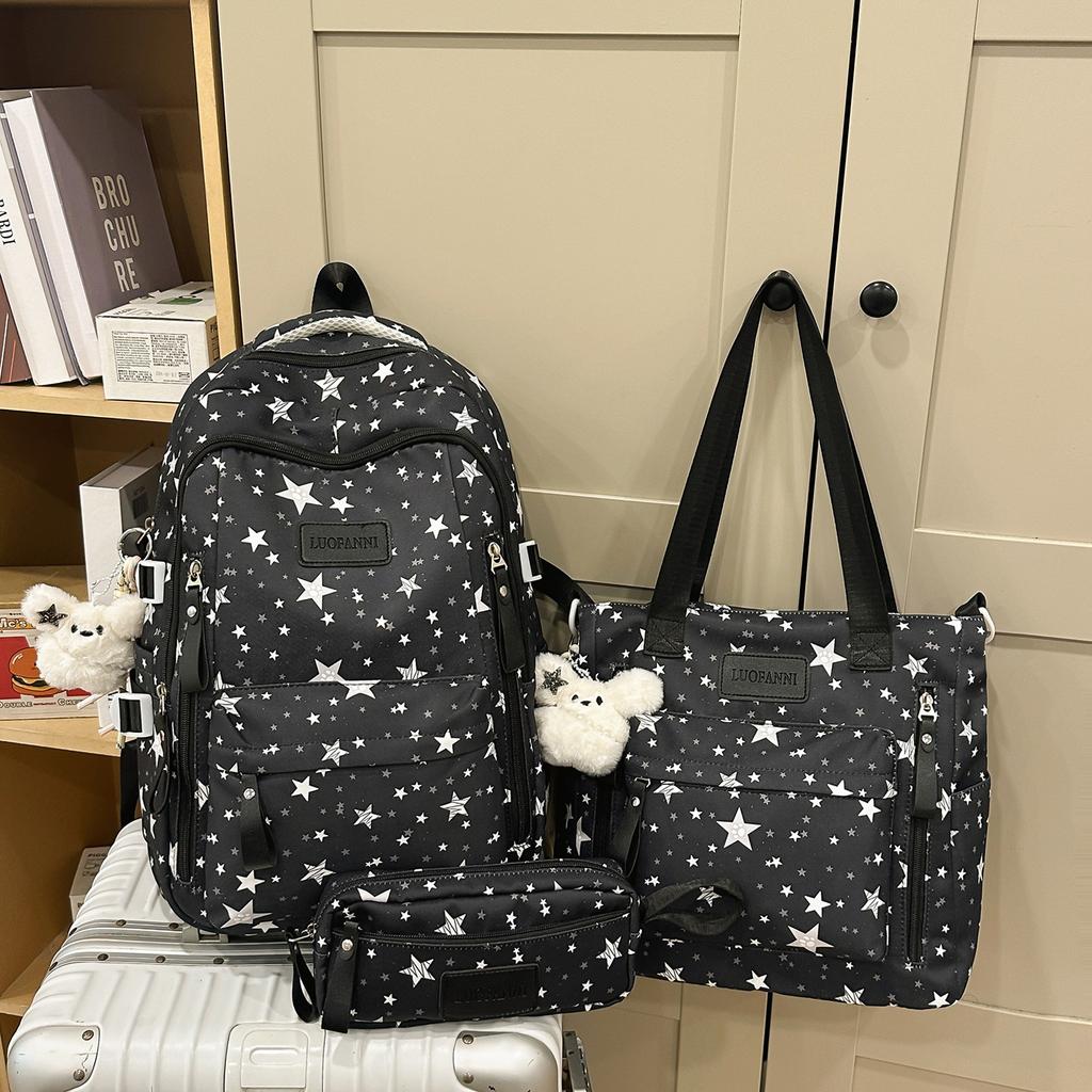 Schoolbag Japanese ins new high-value fresh and sweet star make-up bag women's light travel large-capacity backpack