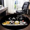 1pc Cartoon Cats Friends Office Round Area Rug, Under Office Chairs Bedroom Living Room Home Decor  A1022254