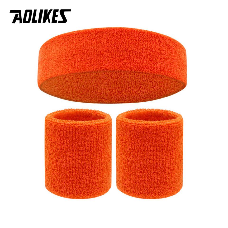 Aolikes Sports Headband Sweatband Stretch Elastic Outdoor Sport Sweat Headband Wristband Women Gym Running Tennis Headwrap