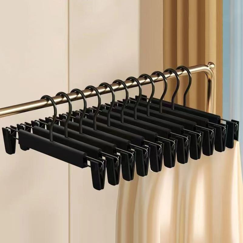 

Non Slip Skirt Hangers Plastic Clip Adjustable 5PCS Set for Pants Space Saving Clothes Closet Organizer 5PCS чёрный