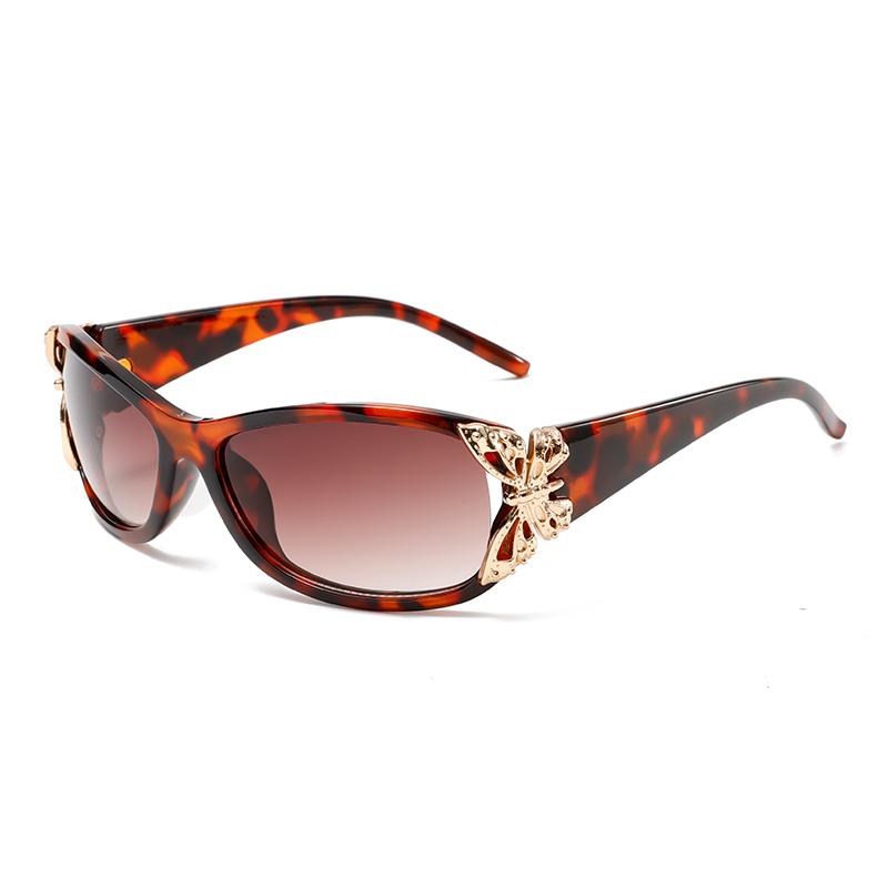 Fashion Butterfly Gradient Decor Shades Women's Trendy Driving Anti UV Sunglasses Y2K New in Popular Beach Sun Glasses