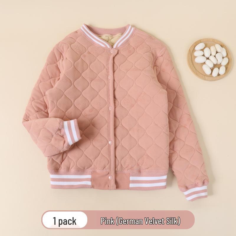 

Kids Winter School Uniform: Warm Quilted Cotton Jacket for Junior and High School Boys - Home Wear Top Size 110 - Height 90-100CM