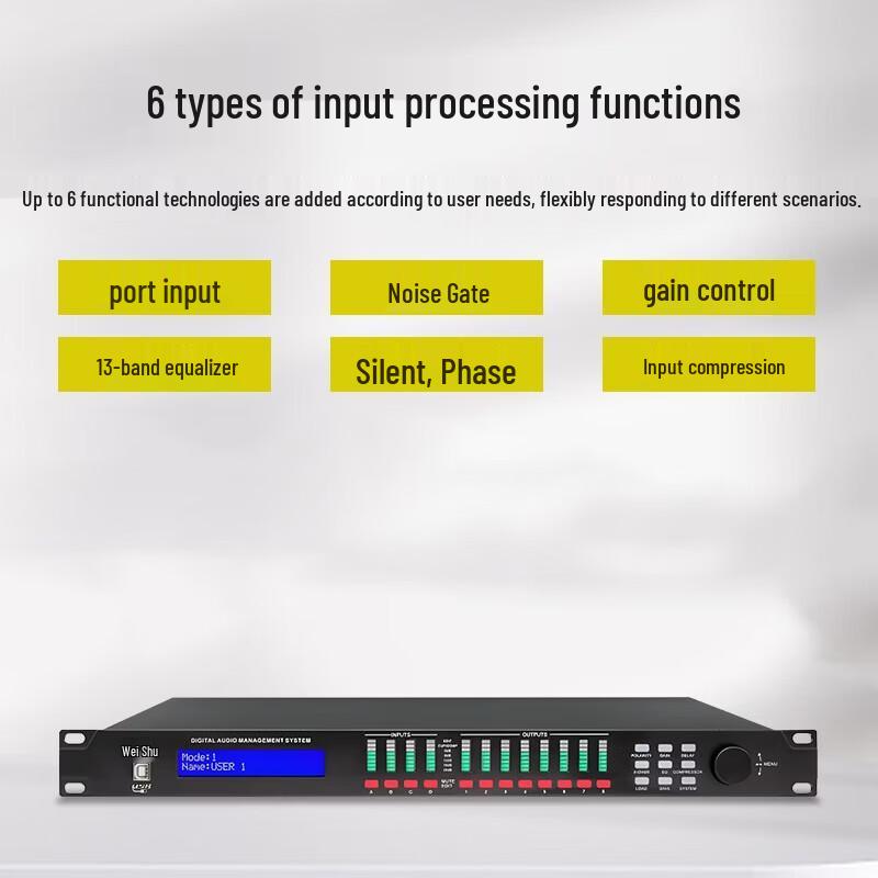 Weshu CA-500 4-Input 8-Output Digital Audio Processor (CN version)