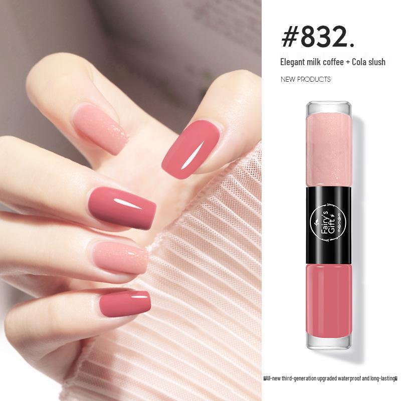 Two-Color Peelable Quick-Dry Waterproof Glitter Nail Polish Set