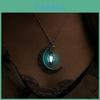 Creative Moon Pumpkin Alloy Necklace With Light Up Pendant For Halloween