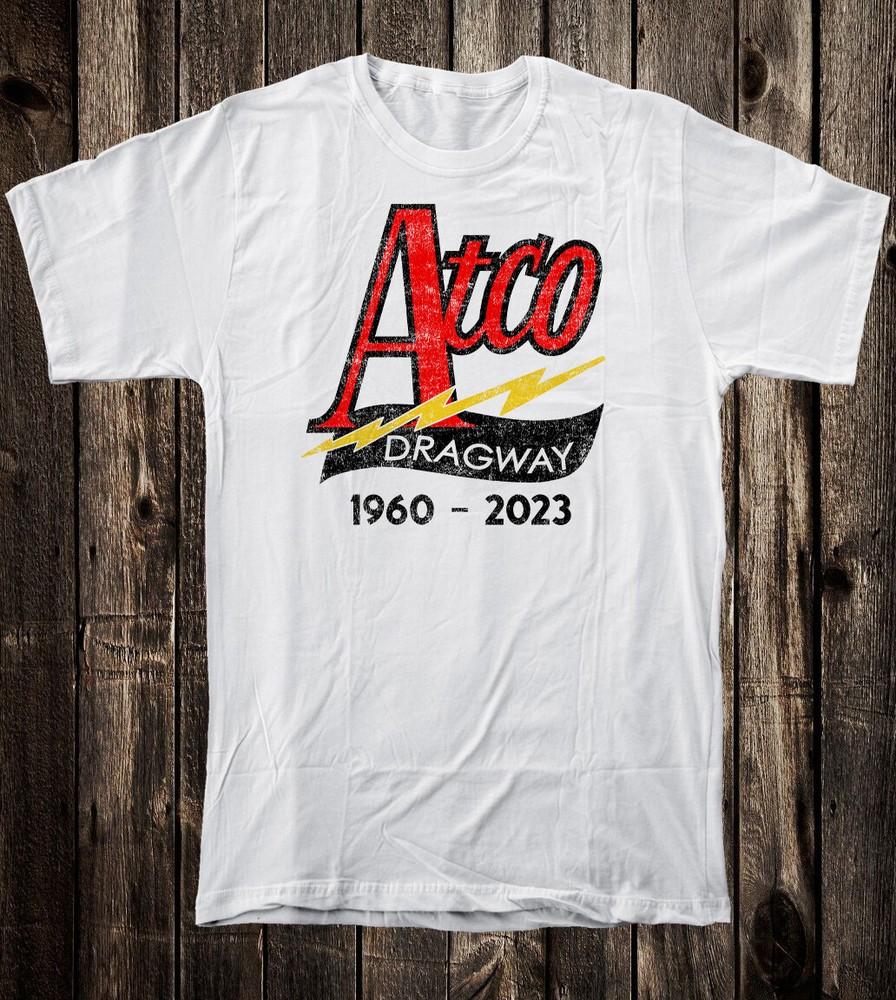 Retro Hot Rod Distressed Tee T Shirt Speed Racing Drag Race Atco Dragway NJ Unisex T-Shirt XXL