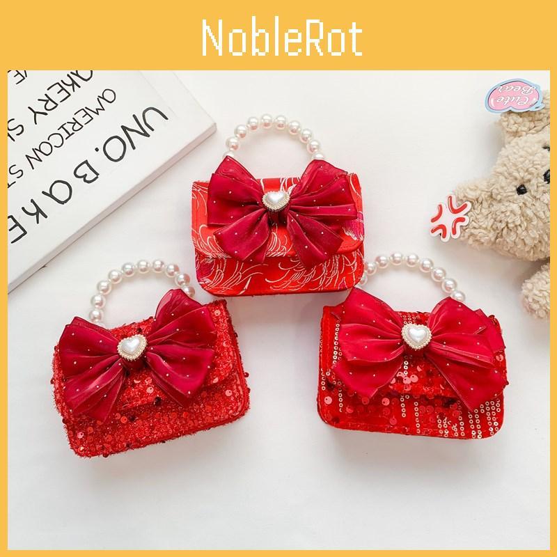 Whimsical Pu Handbag For Kids With Eyecatching Bows And Charming Elements Floral