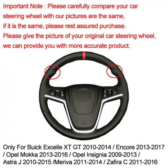 For Opel Mokka 2013 - 2016 ignia Astra J Hand Sewing Car Steering Wheel Cover