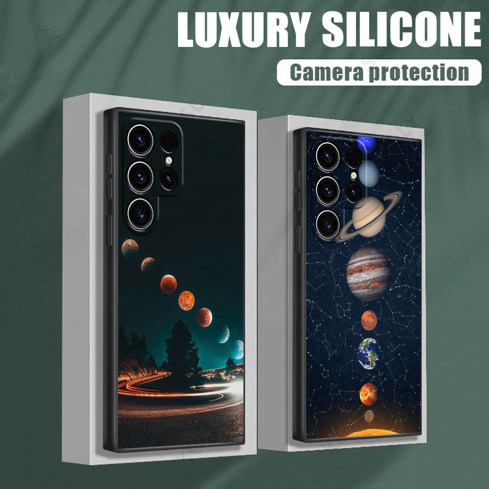 Himmel Weltraum Planet Mond Sterne Universum S26Ultra Hülle Für Samsung Galaxy S26 S25 S24 S23 S20 S21 FE S22 Ultra Plus Weiche Handyhülle