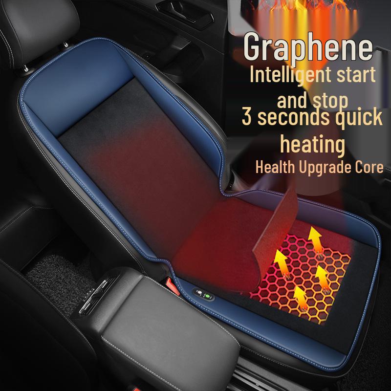 

Graphene Heated Car Seat Cushion - Winter Warm, Flannel Plush, 12V/24V, Single Seat