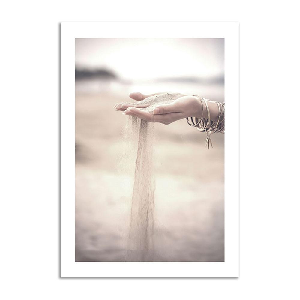 

Бежевый цветок, настенный художественный постер и принты, скандинавский пейзаж, современная картина на холсте, украшение для гостиной, домашняя картина 21x30cm No Frame