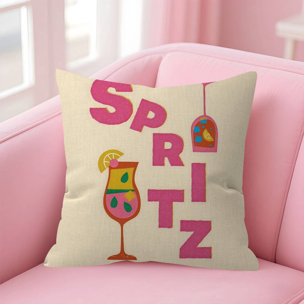 Anime AAperolS SSpritzS  Cushion Cover Car Throw Pillow Case For Sofa Car Christmas Gift