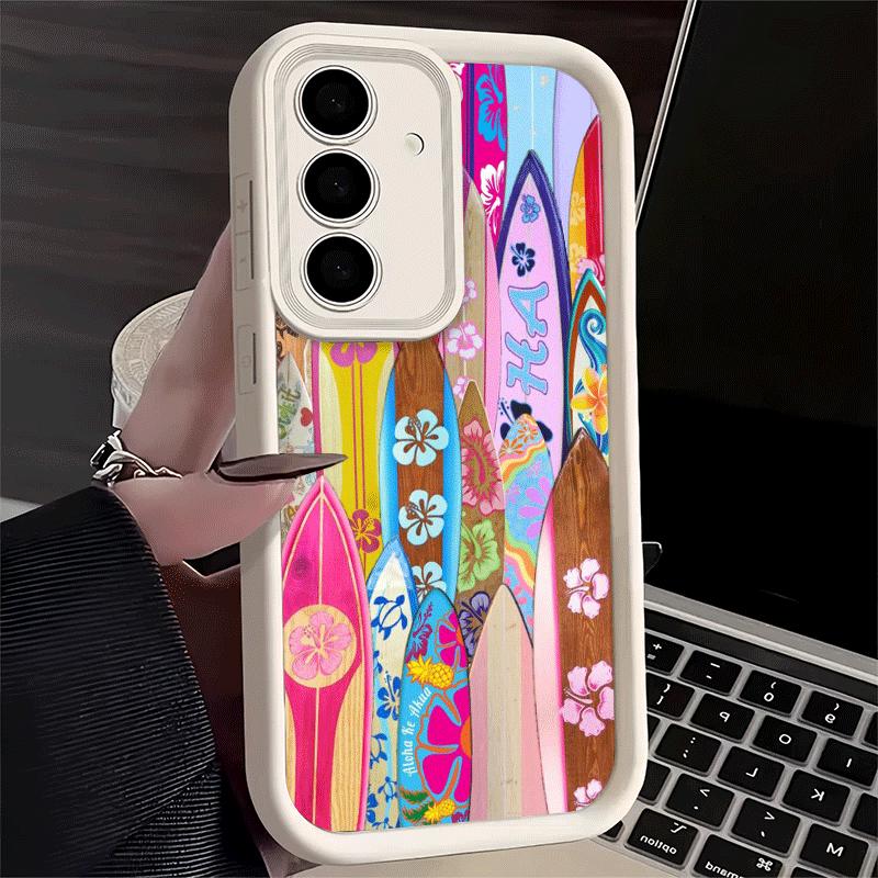 Surfboard Surfing Surf Summer Soft Phone Case for Samsung Galaxy A17 A16 A26 A36 A56 A15 A25 A35 A55 A14 A24 A34 A54 A13 A23 A33