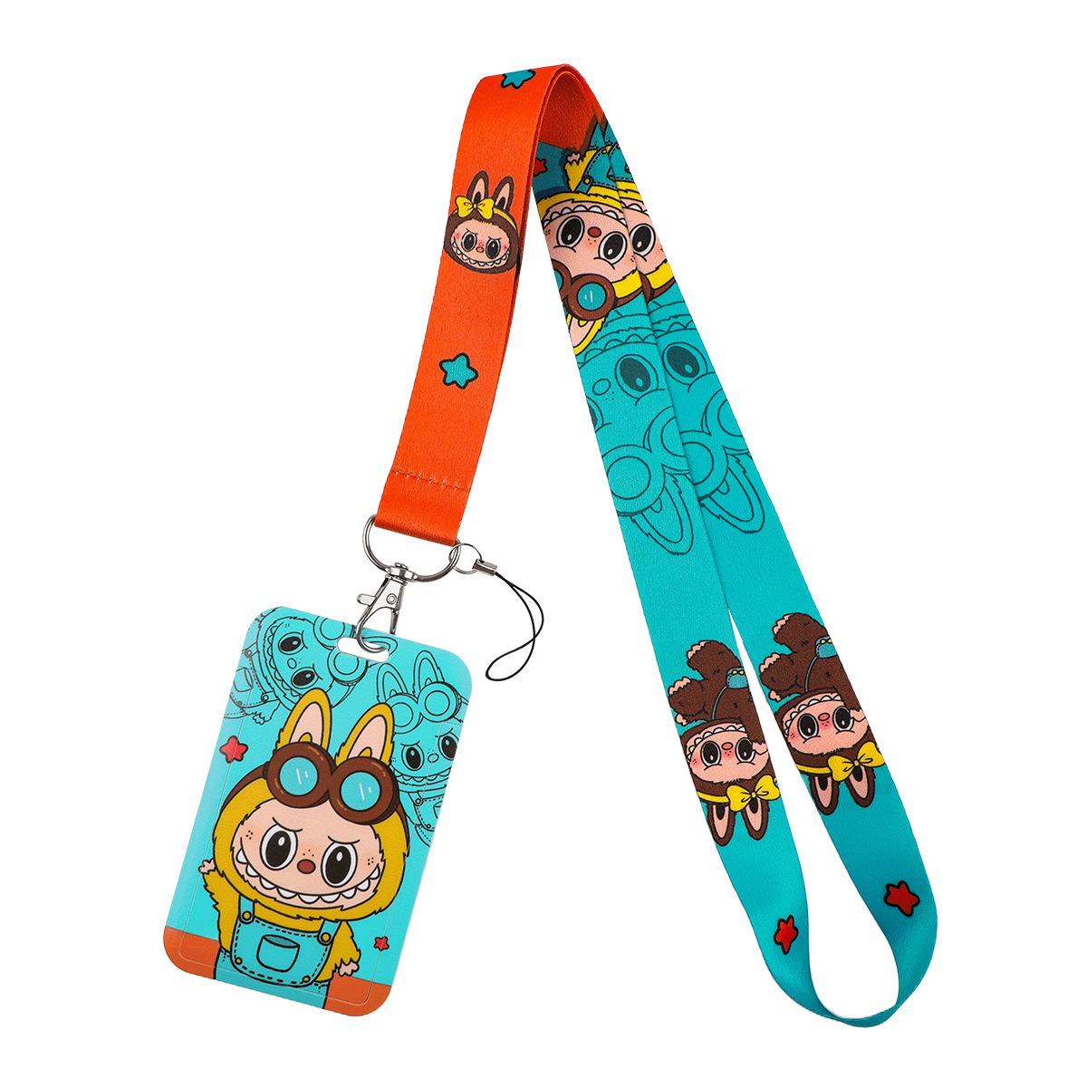Cartoon Rabub Mobile Phone Rope Card Cover Work ID Campus Card Bus Hard Shell Cute Card Cover