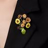 Retro High-end Van Gogh Sunflower Female Fashion Sense Brooch