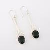 Green Tourmaline Gemstone 925 Sterling Silver Jewelry Handcrafted Earrings 1.76" EE-171-15