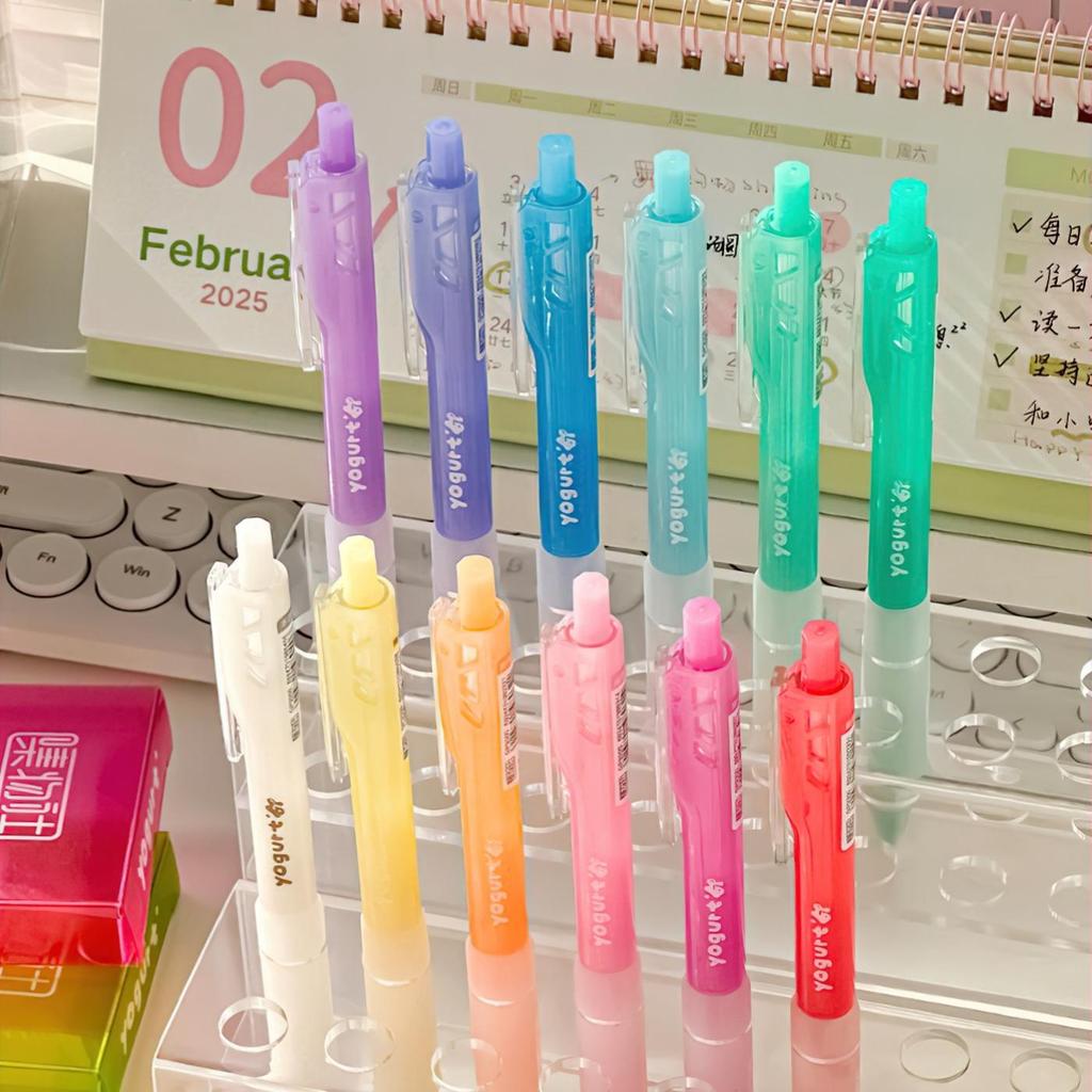 4pcs Acrylic Paint Color Gel Pens Set Solf Grip 0.7mm Ballpoint Quick Dry Ink Marker for Writing Drawing