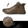 Men's Leather Boots Handmade Outdoor Plush Ankle Boots for Men Casual Shoes Large Size Tooling Shoes