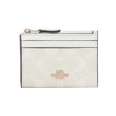 Skinny Id Case 11 Leather And Pvc Key Pouch Card Holder Mini Women Accessories Glacier-White 88208-IMRFF