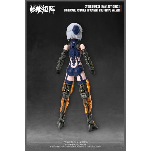 NUKE MATRIX "CYBERFOREST FANTASY GIRLS" Hurricane Assault Revenger Prototype Jaeger 1/10.5 Scale PVC & ABS Assembled Plastic Model