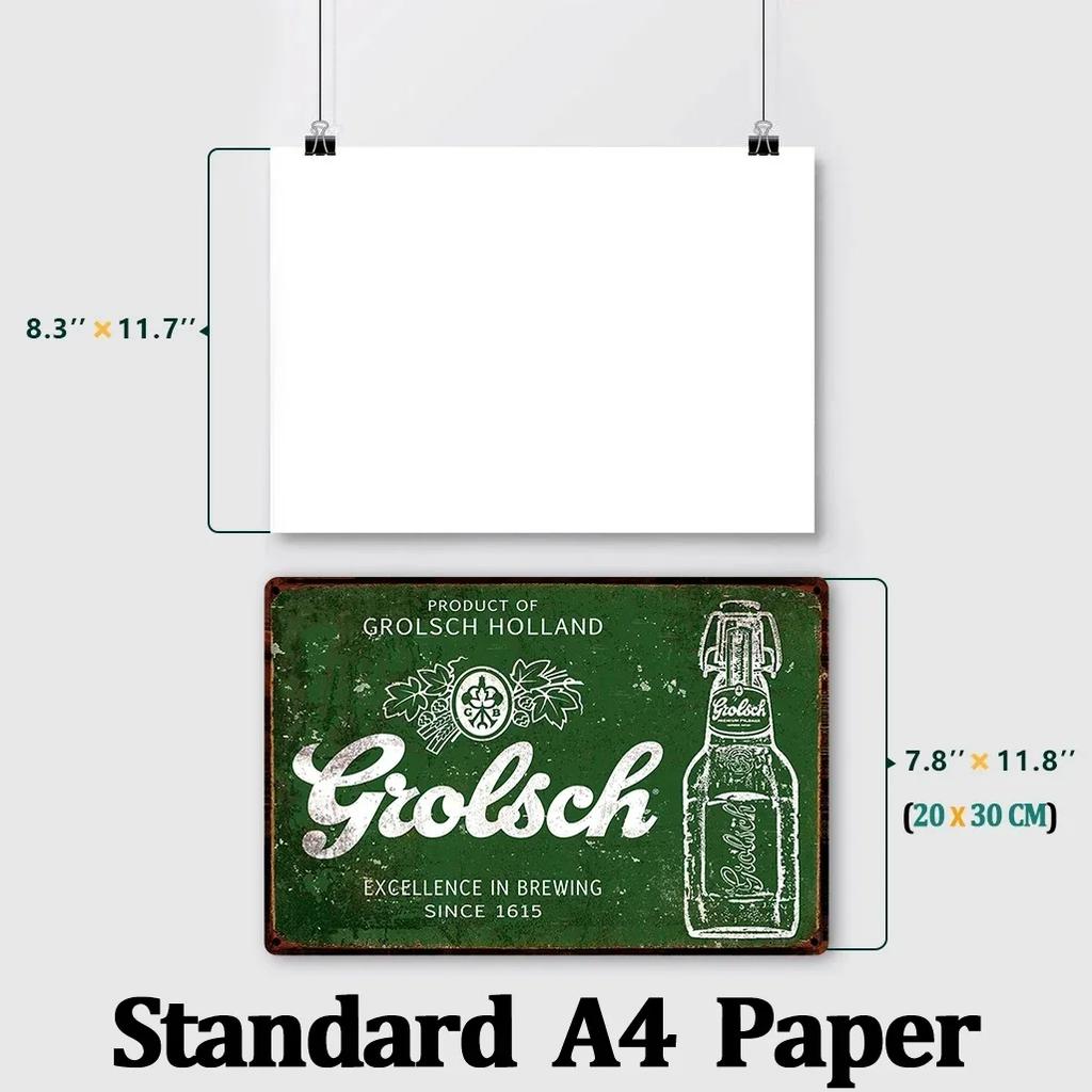 [Kelly66] Grolsch Herfst Bok Ice Cold Beer Here Blechkunst Metallschild Home Decor Gemälde 20*30 CM Größe Dy221
