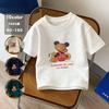 Zomer Kinder T-shirt met Korte Mouwen Jongens en Meisjes Puur Katoen Kinderkleding Ronde Hals Cartoon Print Top