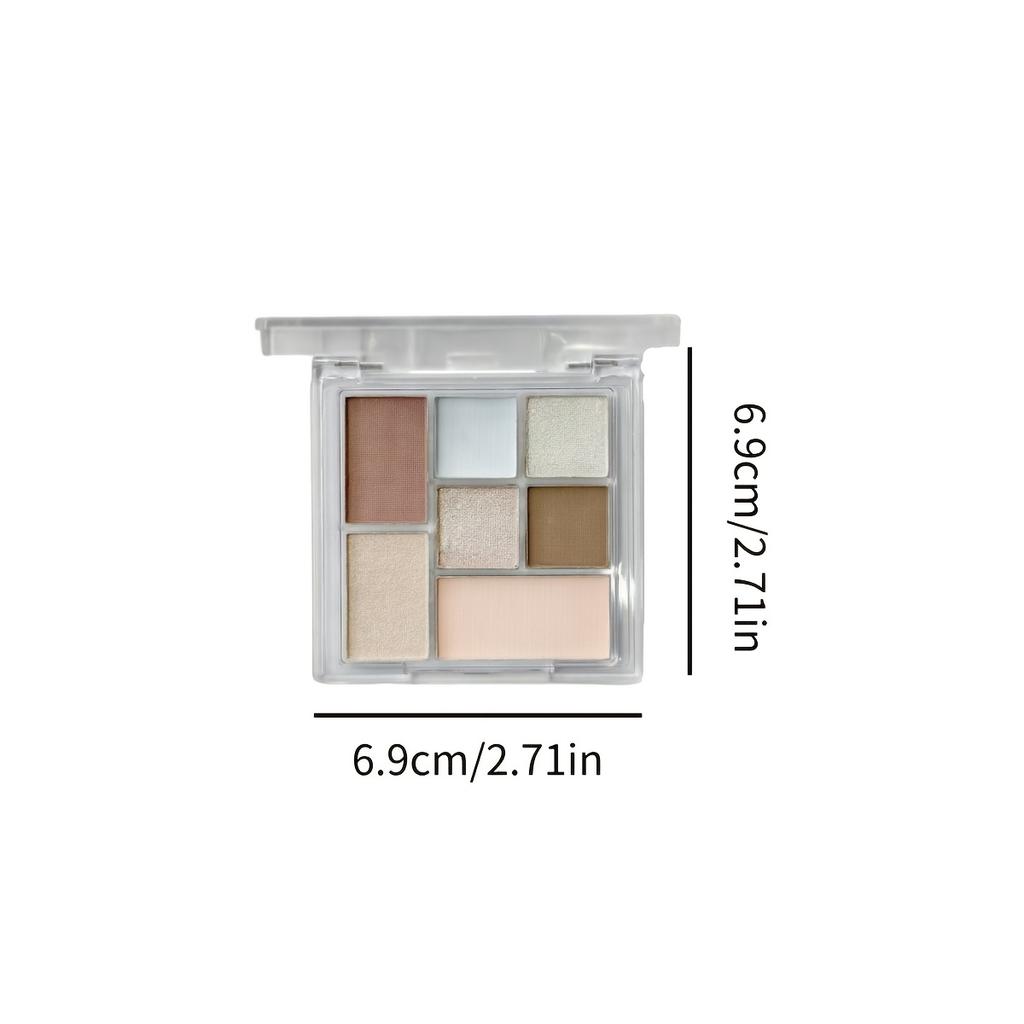 Matte Shimmery Eyeshadow Palette, Nude Brown, Natural Eye Contouring Easy To Use, Portable Versatile Makeup Palette, Daily Commute No Makeup Look
