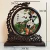 1pc, Su Embroidery Ornaments, Chinese Embroidery Crafts, Double Sided Embroidered Ornament, Solid Wood Desktop Decoration