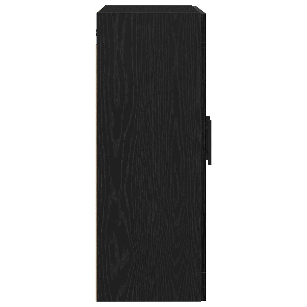 Wall Mounted Cabinet in Black Oak Effect 69.5 x 34 x 90 cm