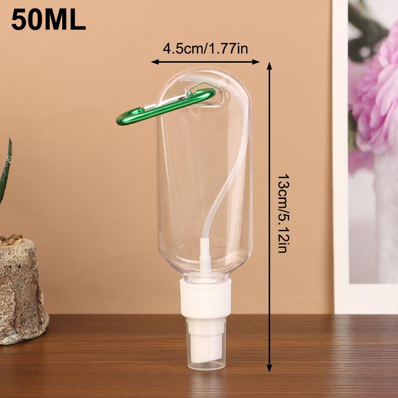 30/50Ml Travel Accessor With Carabiner Hook Makeup Tool Flip Cap Lotion Bottle Empty Perfume Alcohol Spray Bottles Container