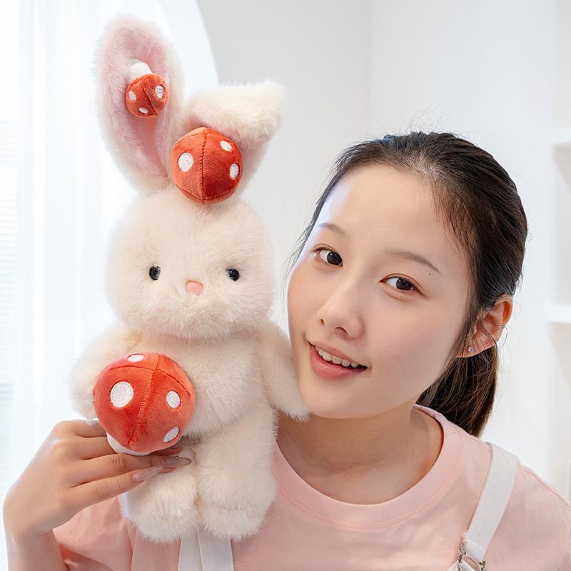 40/60/85cm Mushroom Bunny Plush Rabbit Toy Pillow Birthday Gift for Boys Girls Kids Doll Birthday Gift Rabbit Toys for Kid