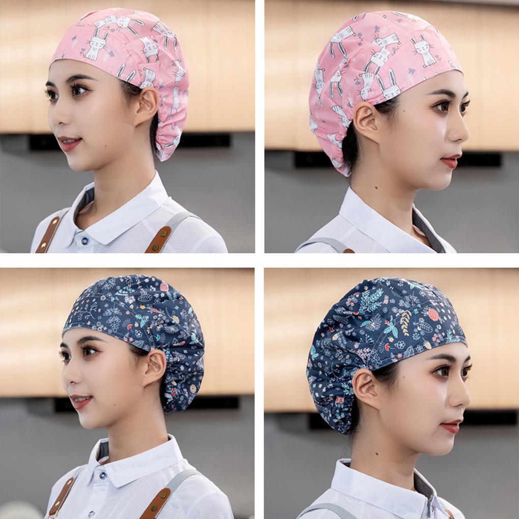 Comfortable Cap With Pure Cotton Sweatband For Cooks Hat Fwomen Kitchen Cap With Brim ForChef Hat