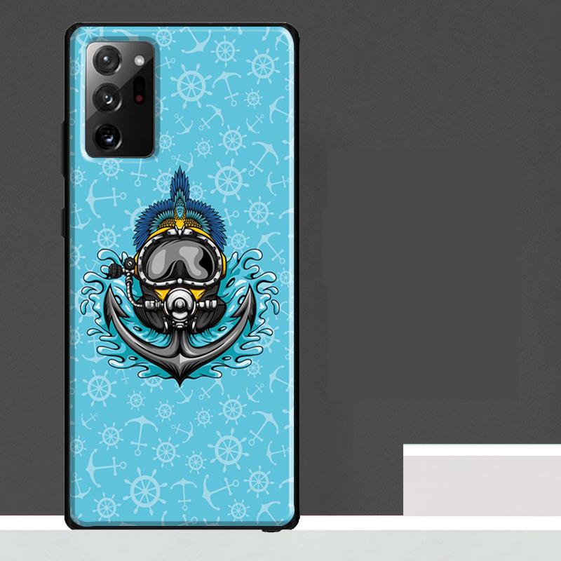 Scuba Diver Mask Diving Case For Samsung Galaxy S20 FE S21 S22 S23 Ultra Note 10 20 Ultra S8 S9 S10 Plus Cover Coque