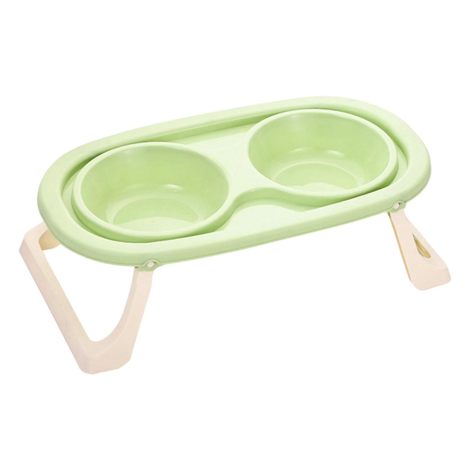 

Нескользящая миска из нержавеющей стали двойная миска для корма для домашних животных с защитой от проливания для кошек и собак прочная легко моющаяся 3