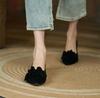 Fashion Luxury Leather Casual Shoes For Women Square Heels Low Heel Elegant Woman Footwear Pointed Toe Pleated 39 Quick Delivery Dress L